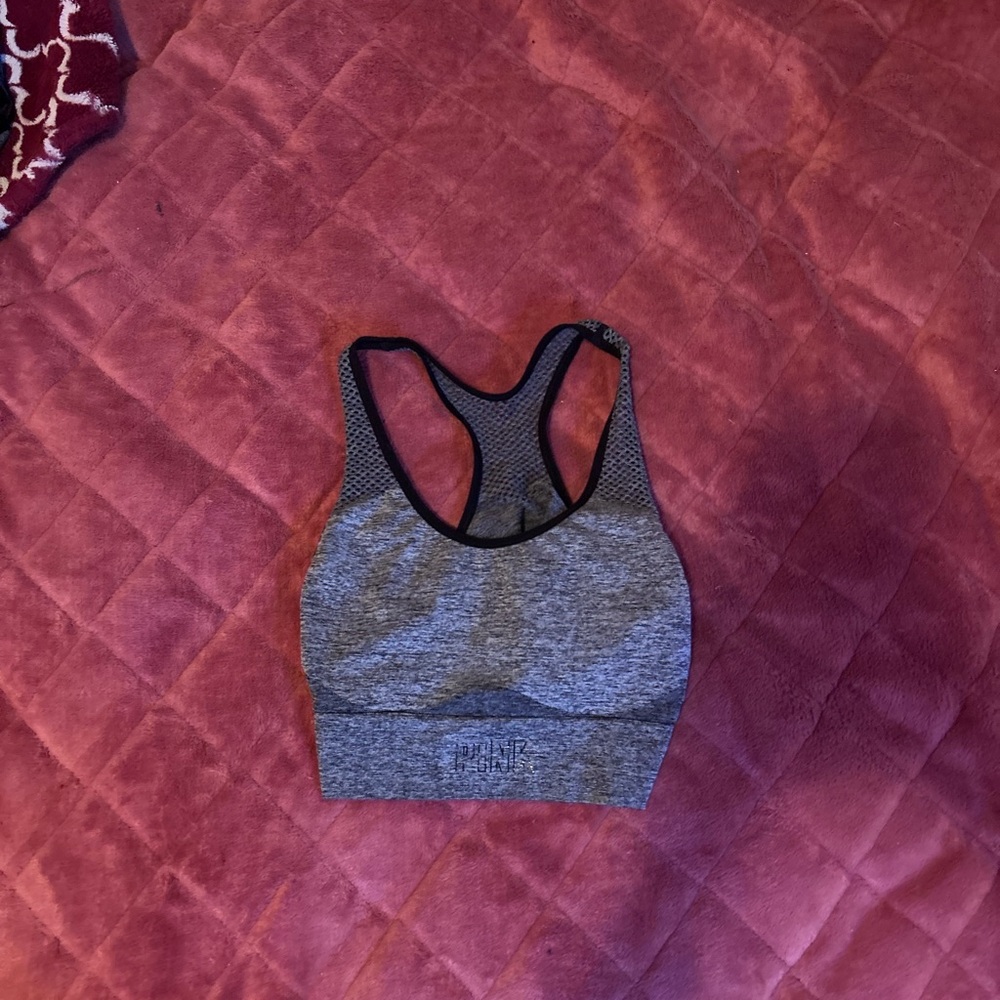 PINK Victoria's Secret Heather Gray Sports Bra